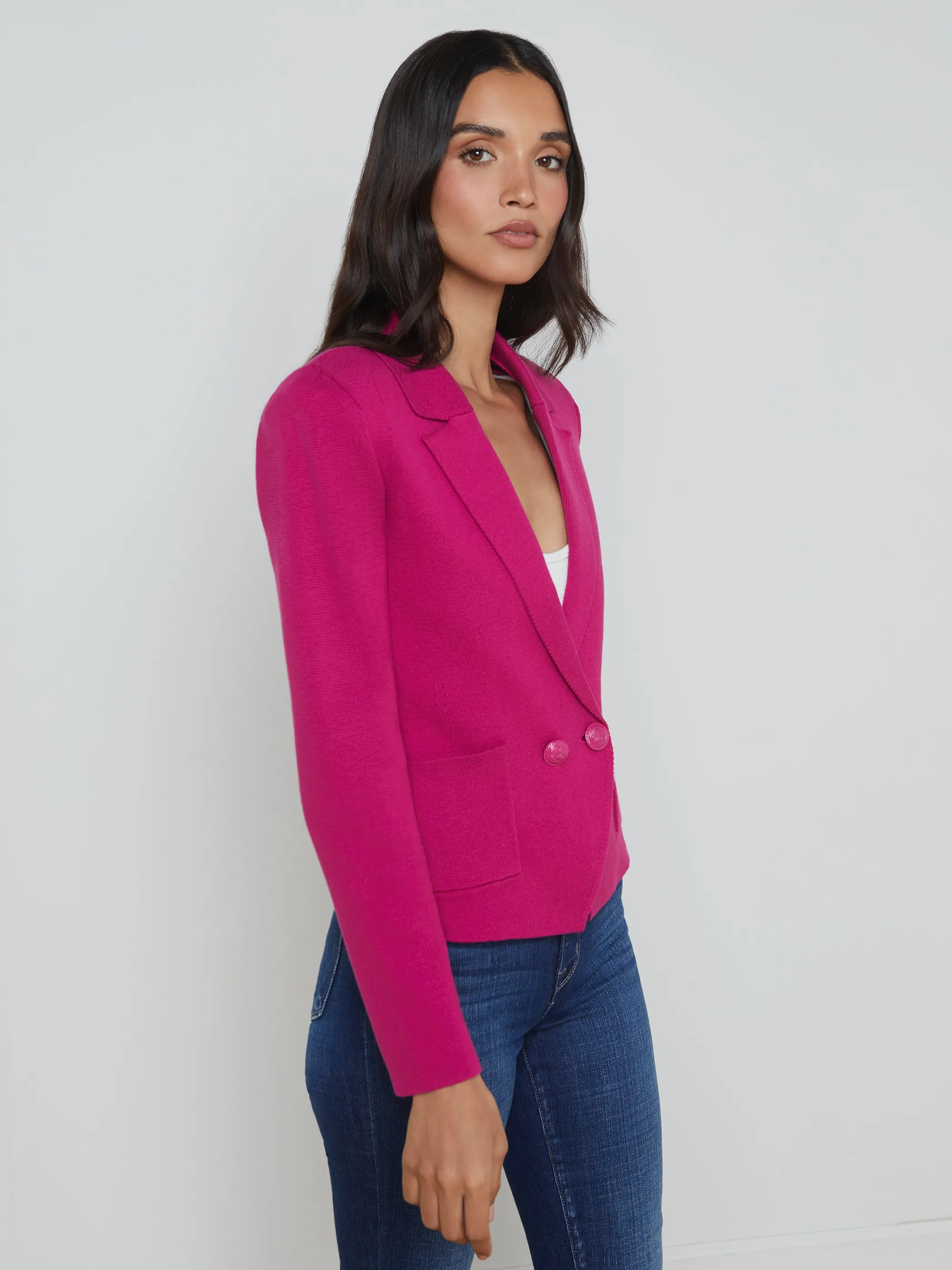 Knitwear | Blazers & Jackets*L'AGENCE SOFIA KNIT BLAZER Ruby