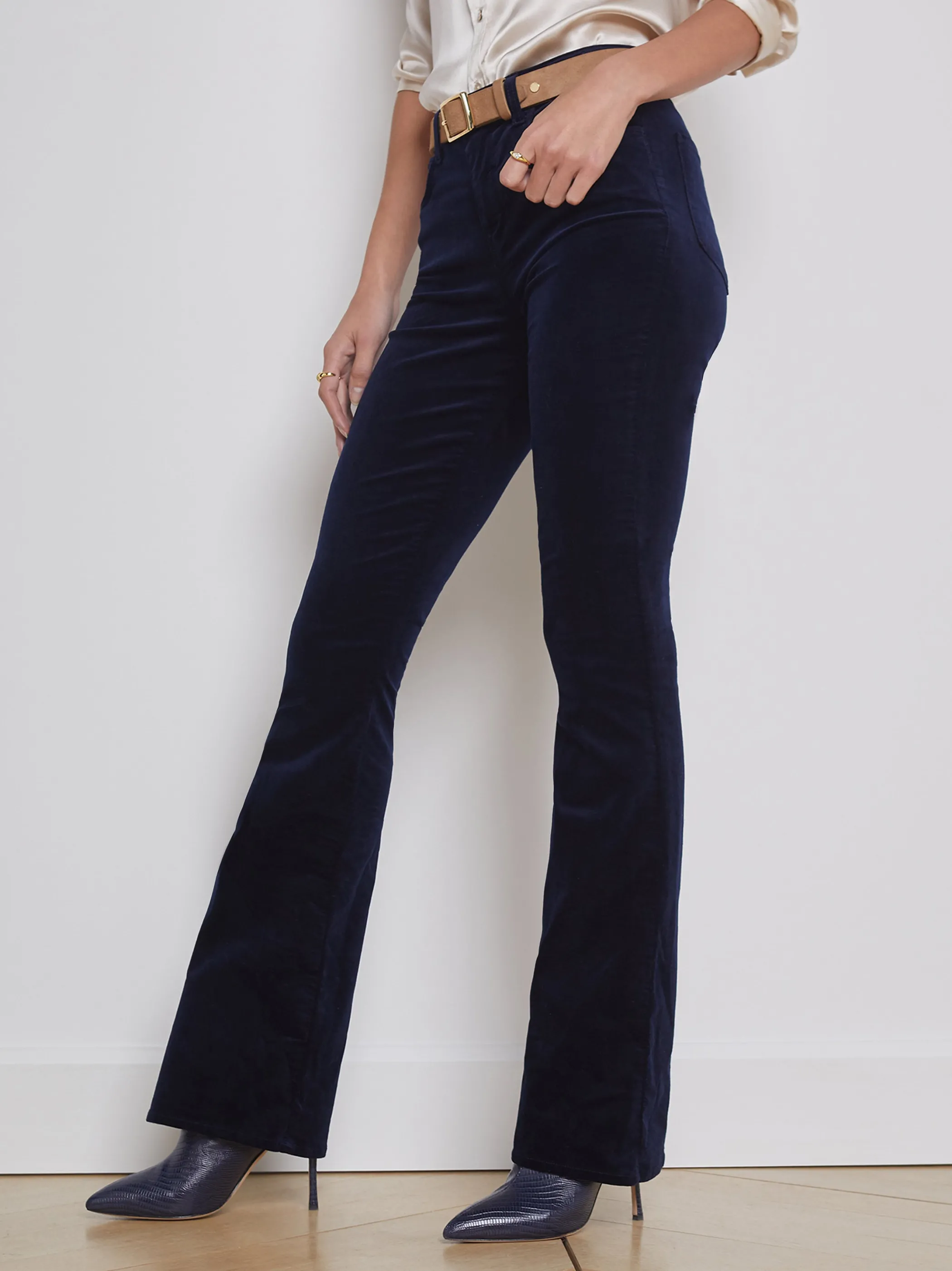 Pants*L'AGENCE STEVIE VELVET JEAN DarkNavy