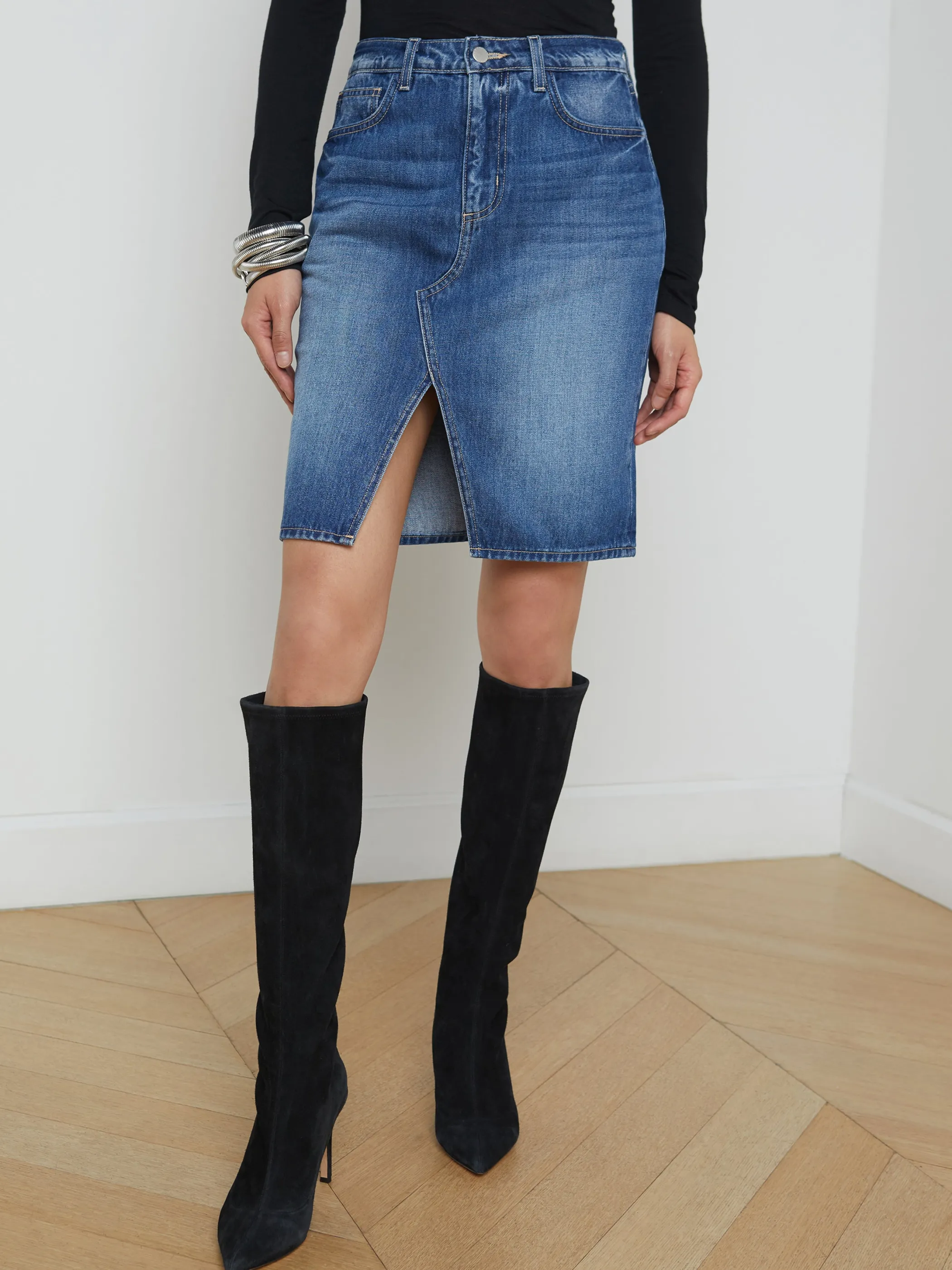 Shorts & Skirts | Skirts*L'AGENCE TYLEE DENIM SKIRT Brentwood